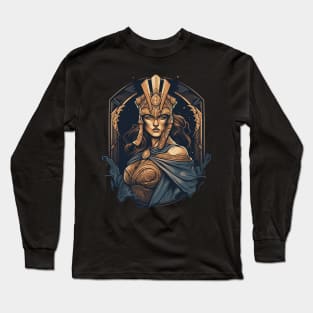 Athena Greek Goddess of War Portrait Long Sleeve T-Shirt